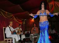 belly dancer and band