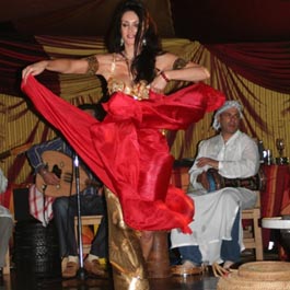 bellydancer in red